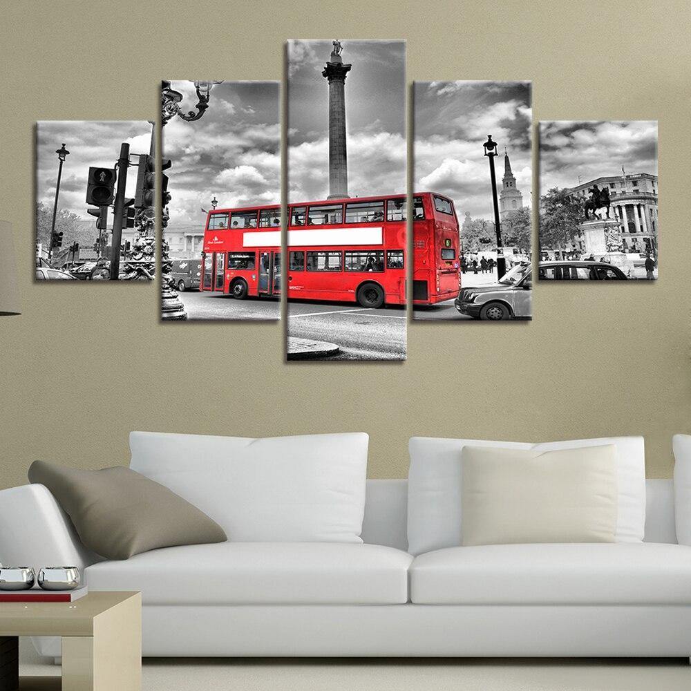 BUS À IMPÉRIALE - Tableau mural sur toile imprimée - Art-Cadre.fr