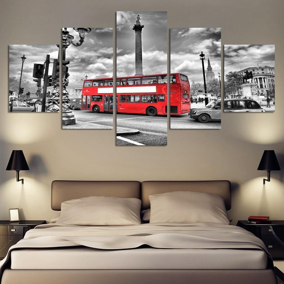 BUS LONDONIEN - Tableau mural sur toile imprimée - Art-Cadre.fr
