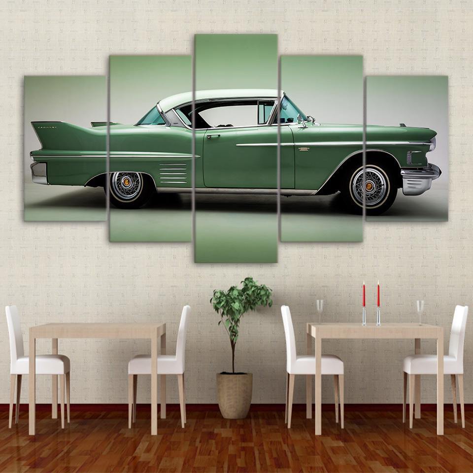 CADILLAC DEVILLE 1958 - Tableau mural sur toile imprimée - Art-Cadre.fr