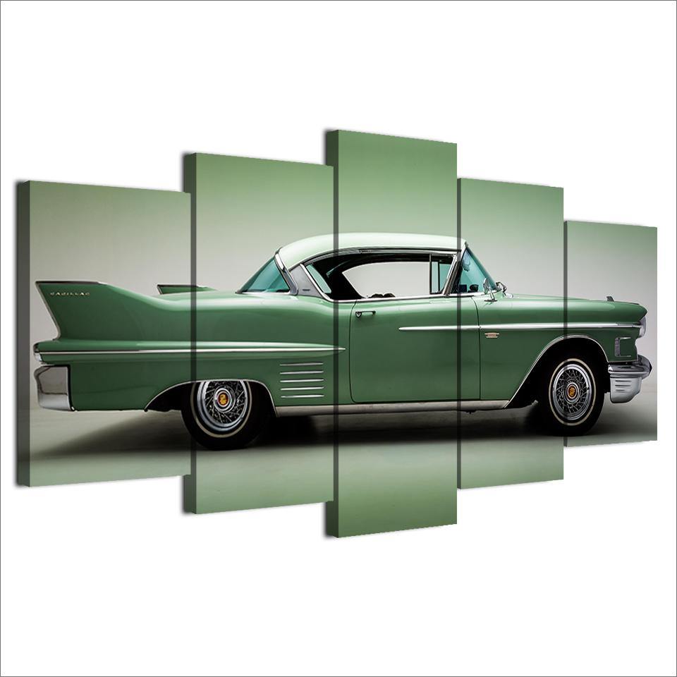CADILLAC DEVILLE 1958 - Tableau mural sur toile imprimée - Art-Cadre.fr