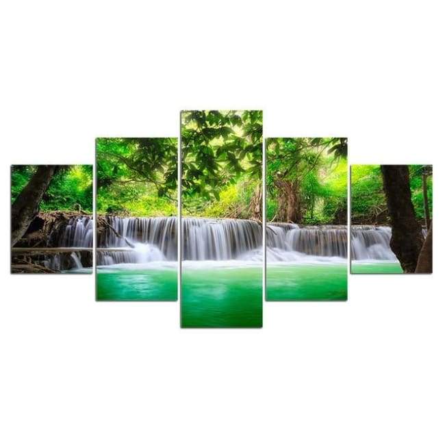 CASCADE VERTE - Tableau mural sur toile imprimée - Art-Cadre.fr