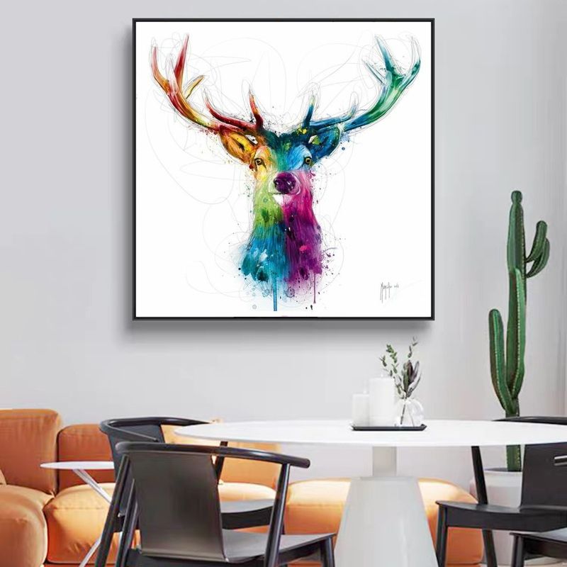 Tableau cerf coloré