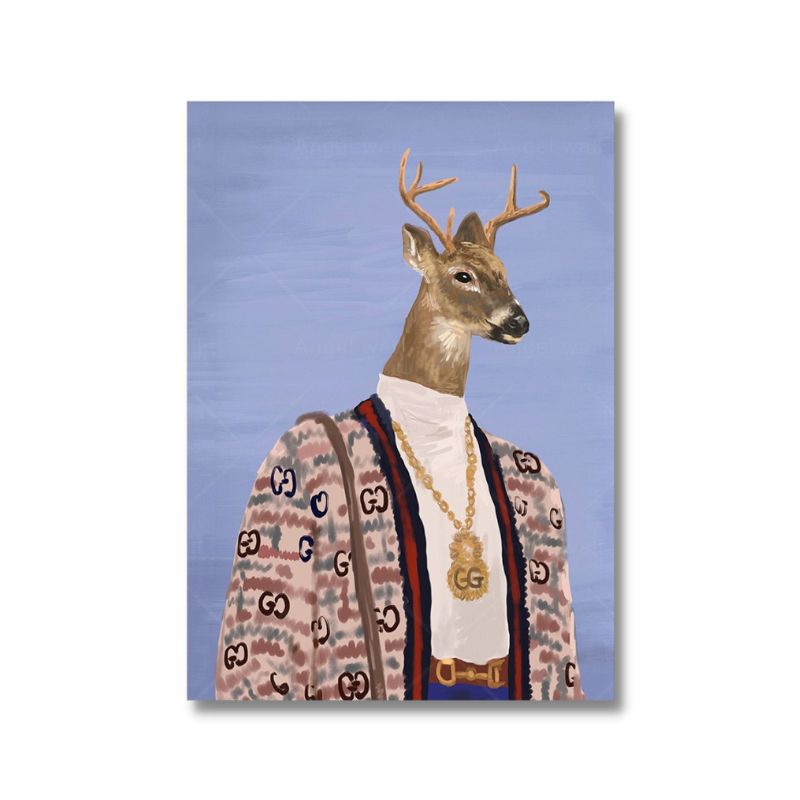 Tableau cerf pop art toile