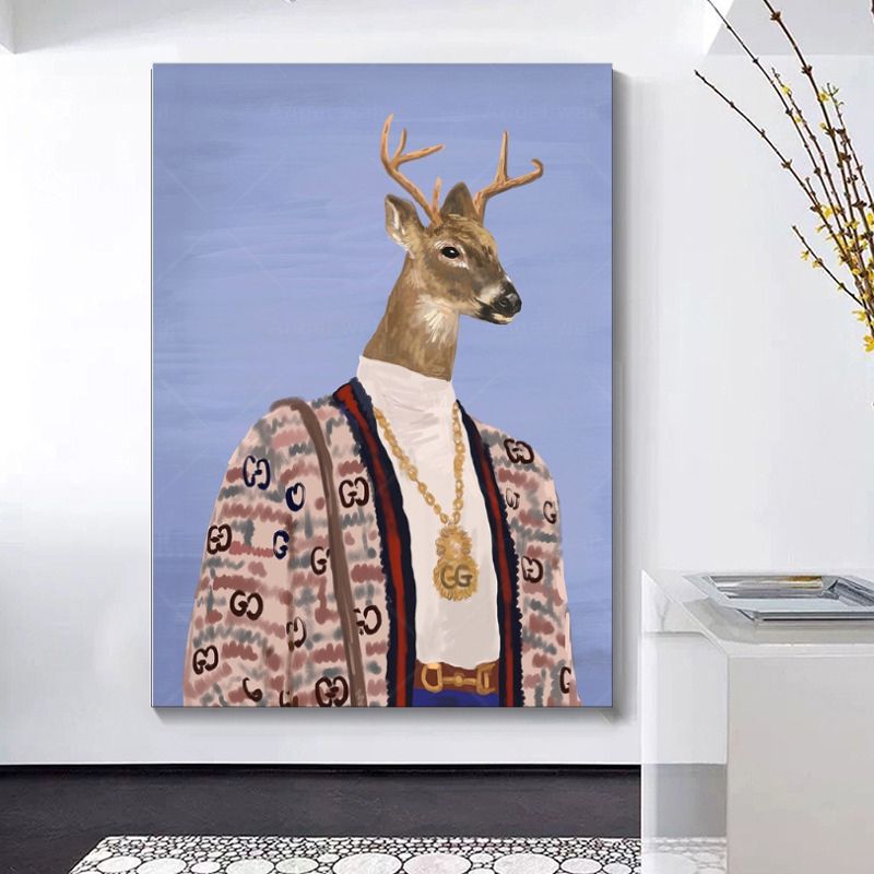 Tableau cerf pop art