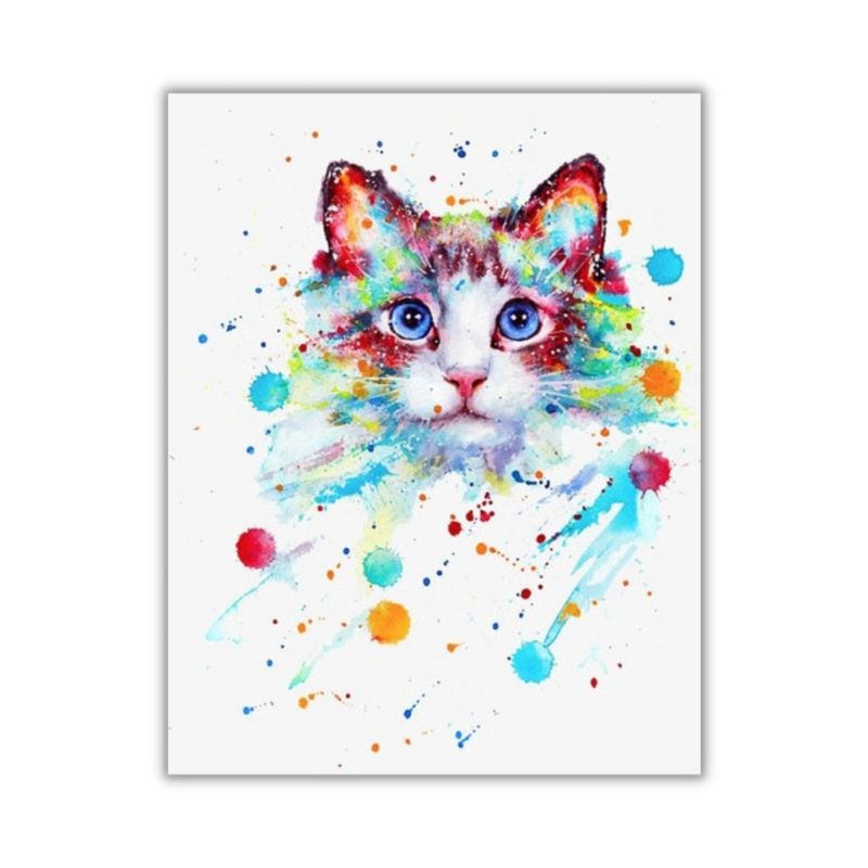 tableau chat coloré