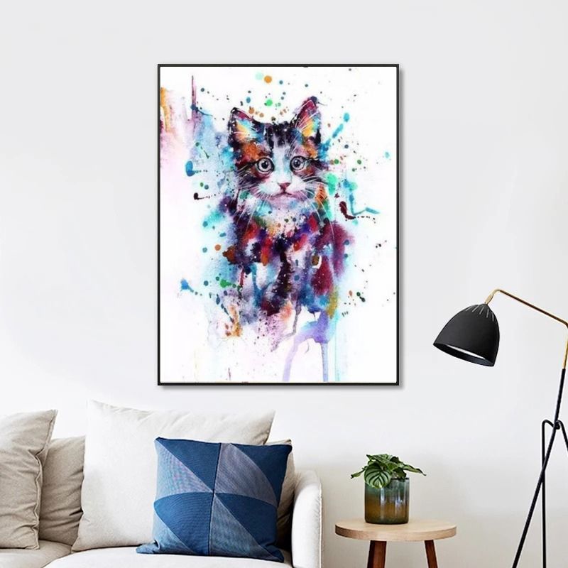 tableau chat coloré