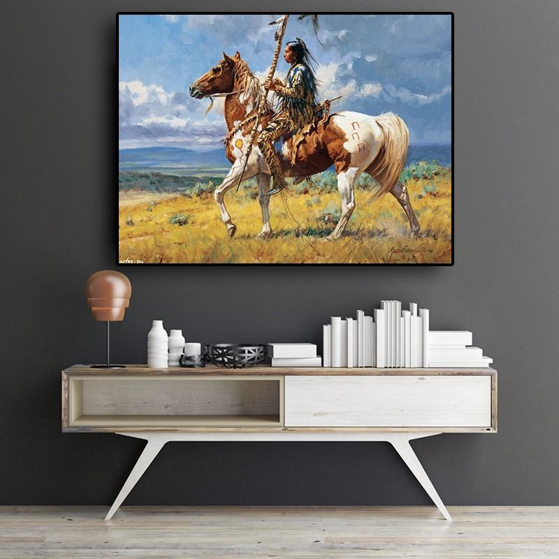 tableau cheval indien cadre