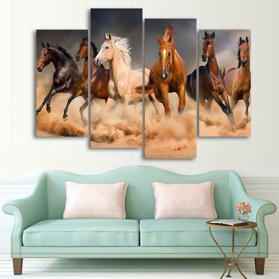 CHEVAUX SAUVAGES - Tableau mural sur toile imprimée - Art-Cadre.fr