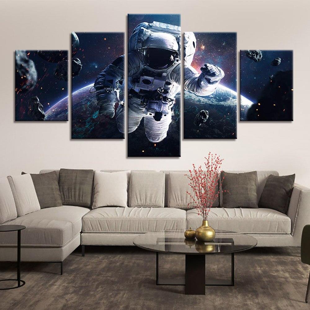 COSMONAUTE - Tableau mural sur toile imprimée - Art-Cadre.fr