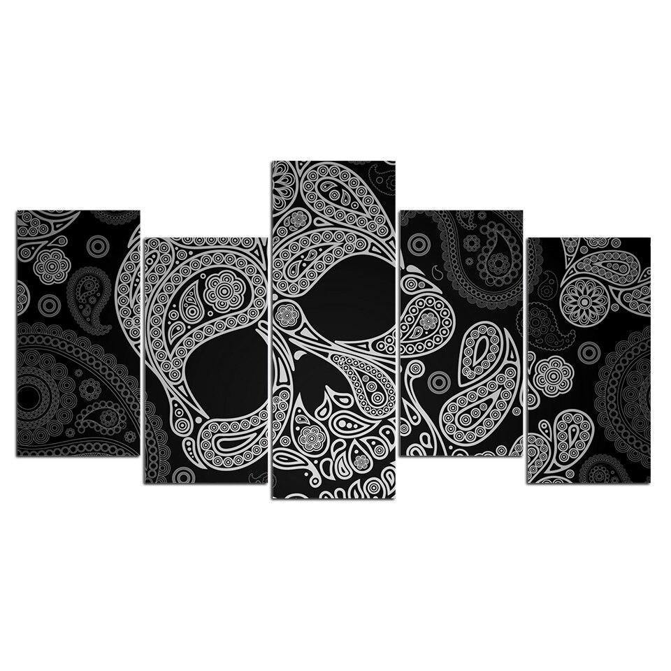 CRÂNE MEXICAIN - Tableau mural sur toile imprimée - Art-Cadre.fr