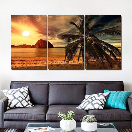 CRÉPUSCULE TROPICAL - Tableau mural sur toile imprimée - Art-Cadre.fr