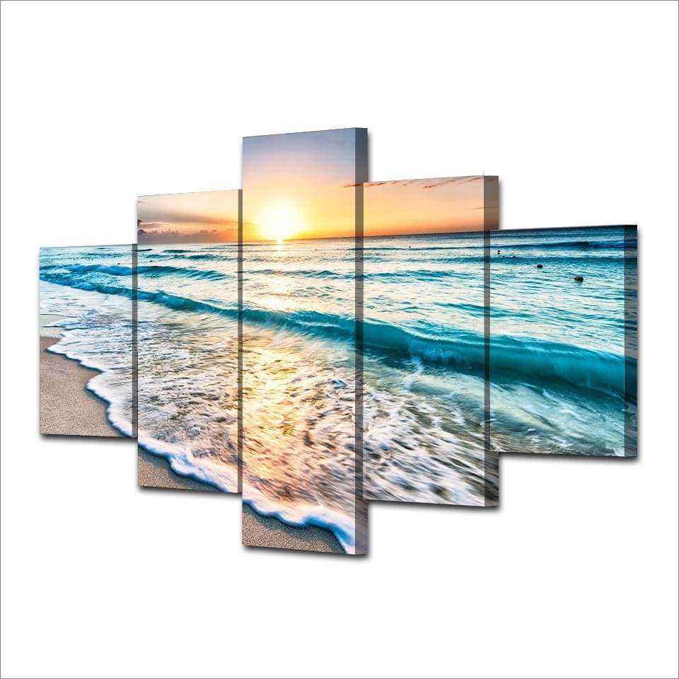DOUCES VAGUES - Tableau mural sur toile imprimée - Art-Cadre.fr