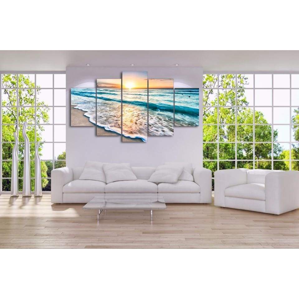 DOUCES VAGUES - Tableau mural sur toile imprimée - Art-Cadre.fr