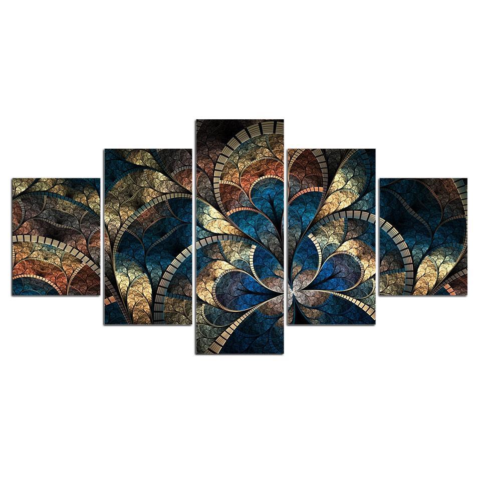 FLEURS ABSTRAITES - Tableau mural sur toile imprimée - Art-Cadre.fr