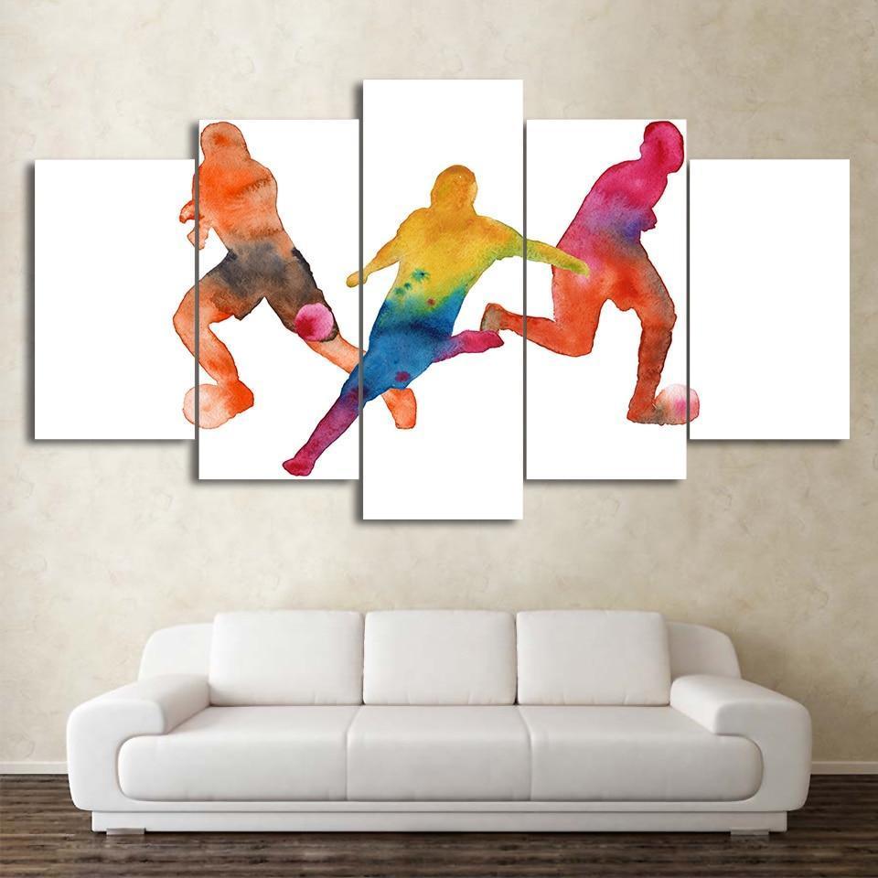 FOOTBALL, AQUARELLE - Tableau mural sur toile imprimée - Art-Cadre.fr