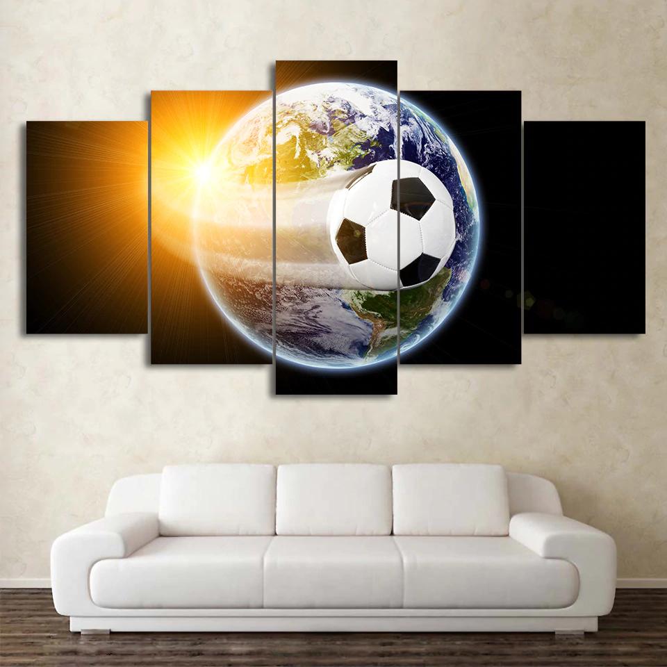 FOOTBALL MONDIAL - Tableau mural sur toile imprimée - Art-Cadre.fr