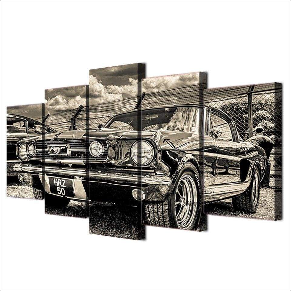 FORD MUSTANG 1965 - Tableau mural sur toile imprimée - Art-Cadre.fr