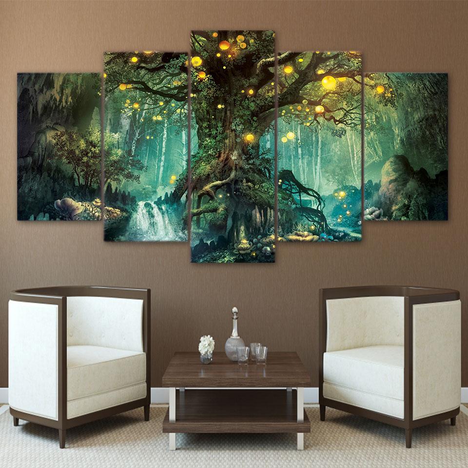 FORÊT FÉERIQUE - Tableau mural sur toile imprimée - Art-Cadre.fr