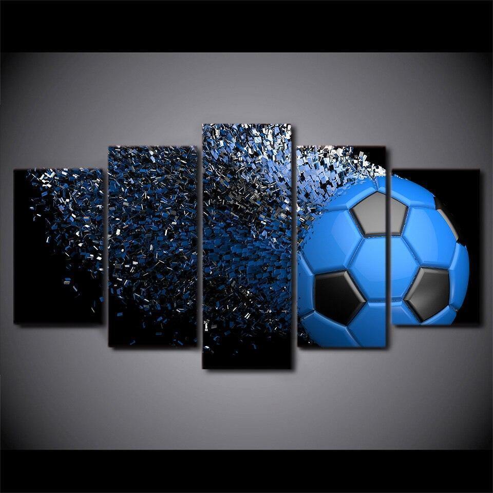 FRAGMENTATION BLEUE - Tableau mural sur toile imprimée - Art-Cadre.fr