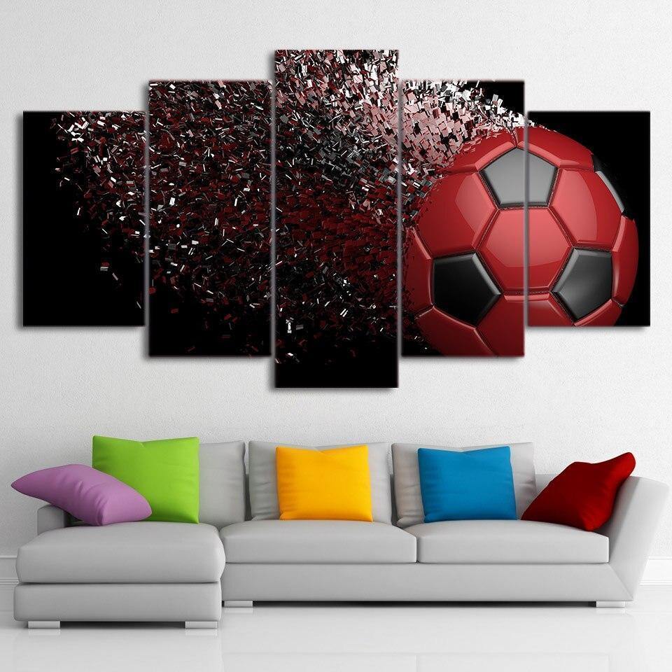 FRAGMENTATION ROUGE - Tableau mural sur toile imprimée - Art-Cadre.fr