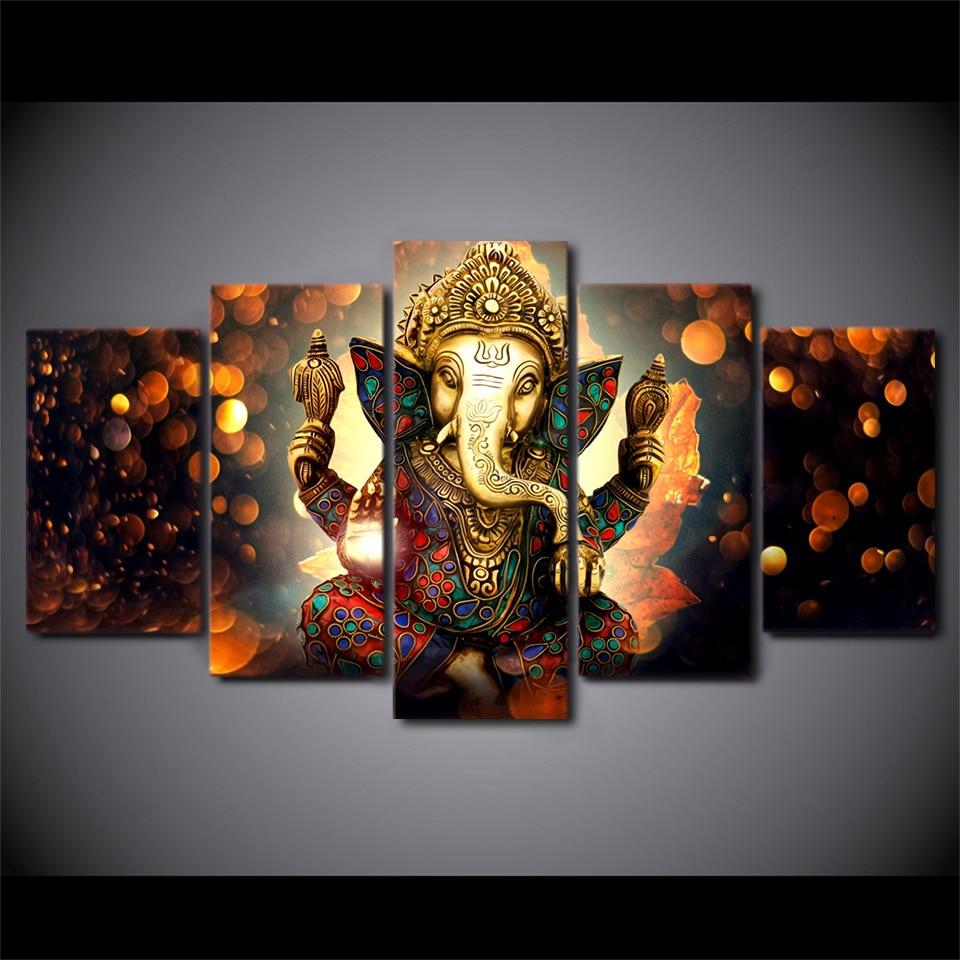 GANESH DORÉ - Tableau mural sur toile imprimée - Art-Cadre.fr