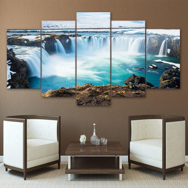 GOÐAFOSS, ISLANDE - Tableau mural sur toile imprimée - Art-Cadre.fr