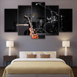 GUITARE ET BATTERIE - Tableau mural sur toile imprimée - Art-Cadre.fr