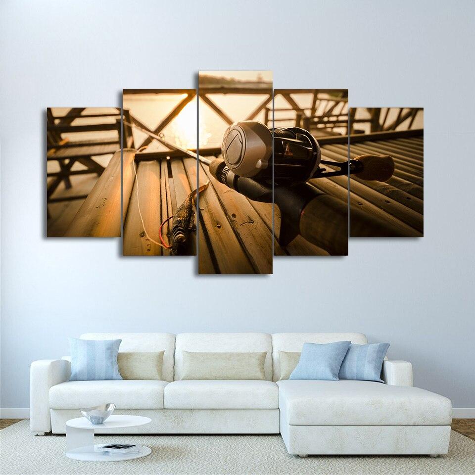 LA PÊCHE - Tableau mural sur toile imprimée - Art-Cadre.fr