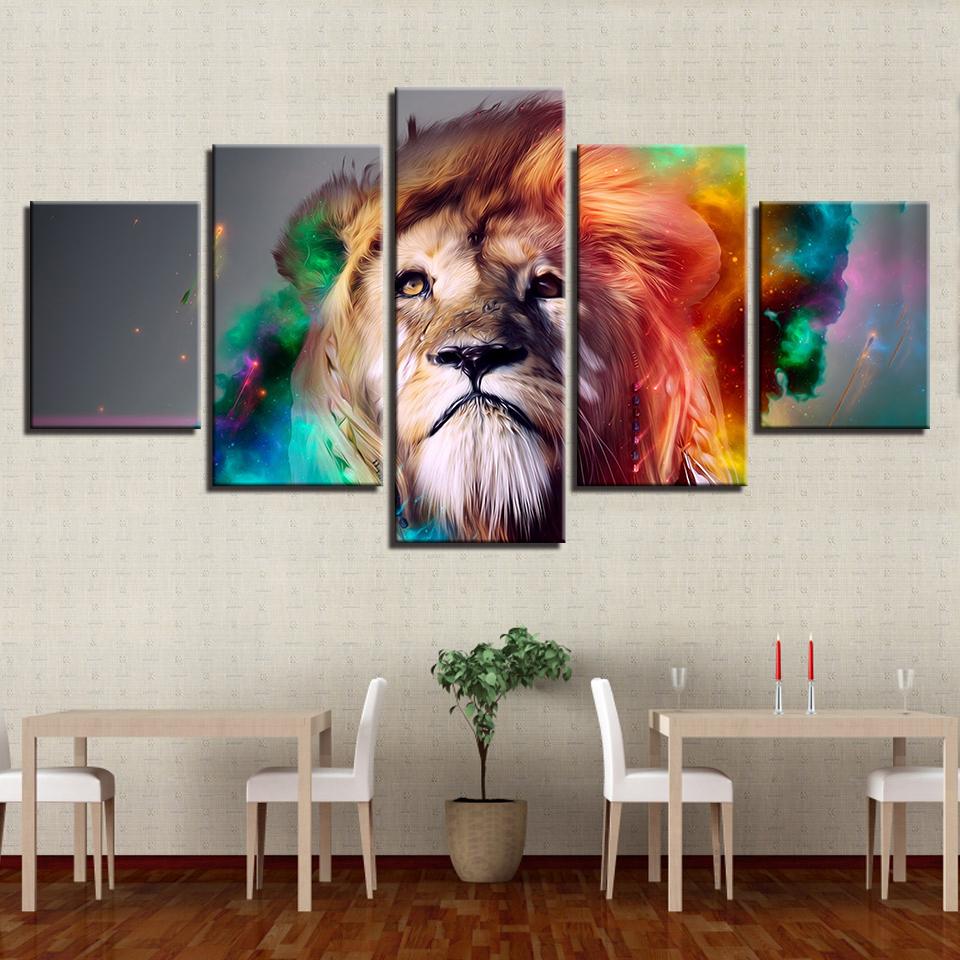 LION MYSTIQUE - Tableau mural sur toile imprimée - Art-Cadre.fr