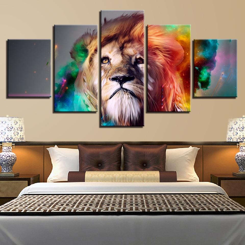 LION MYSTIQUE - Tableau mural sur toile imprimée - Art-Cadre.fr