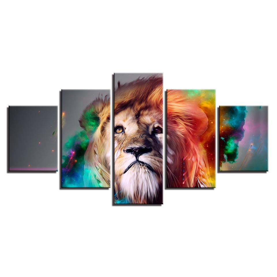 LION MYSTIQUE - Tableau mural sur toile imprimée - Art-Cadre.fr
