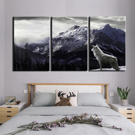 LOUP DES MONTAGNES - Tableau mural sur toile imprimée - Art-Cadre.fr