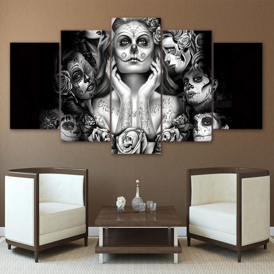 MASQUES FUNESTES - Tableau mural sur toile imprimée - Art-Cadre.fr