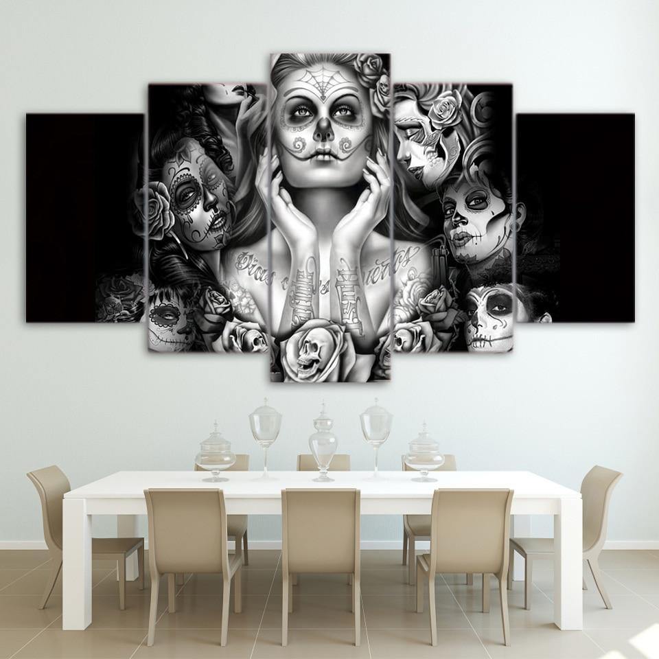 MASQUES FUNESTES - Tableau mural sur toile imprimée - Art-Cadre.fr