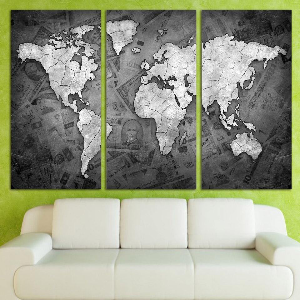 MONDE DES DOLLARS - Tableau mural sur toile imprimée - Art-Cadre.fr