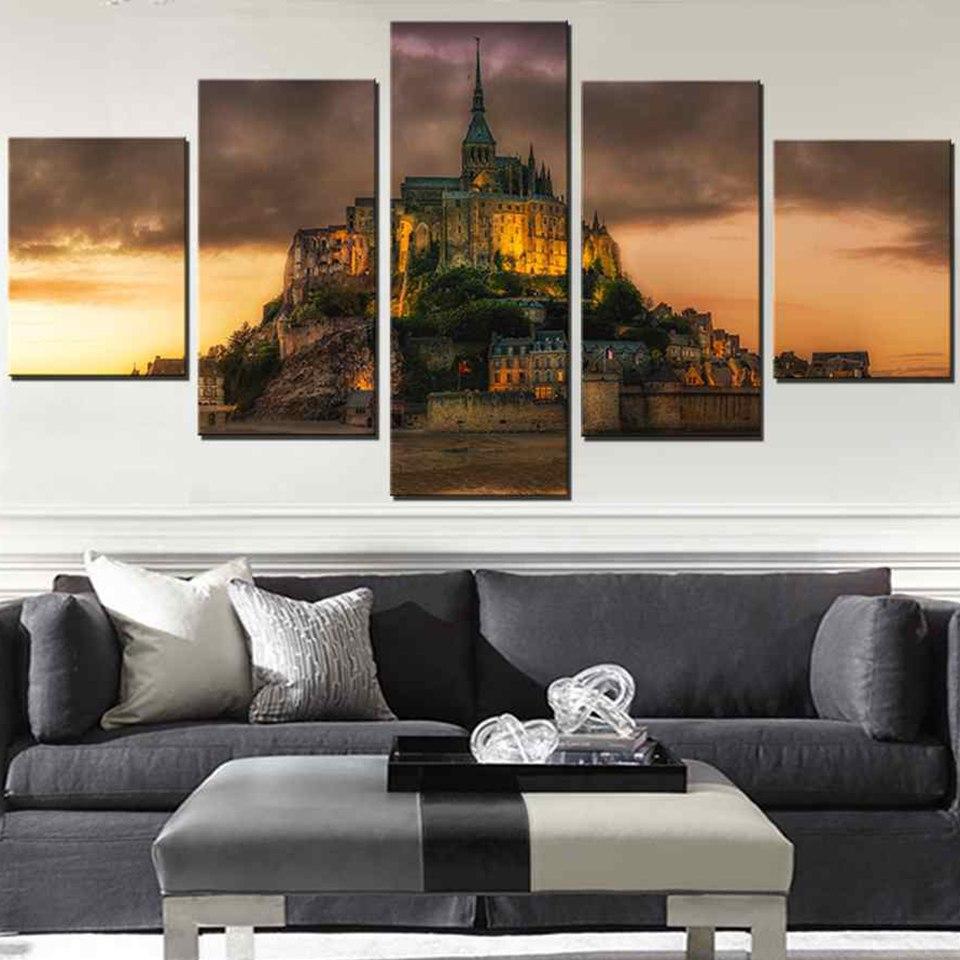 MONT SAINT-MICHEL, FRANCE - Tableau mural sur toile imprimée - Art-Cadre.fr