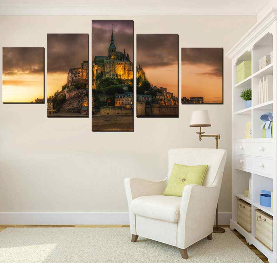 MONT SAINT-MICHEL, FRANCE - Tableau mural sur toile imprimée