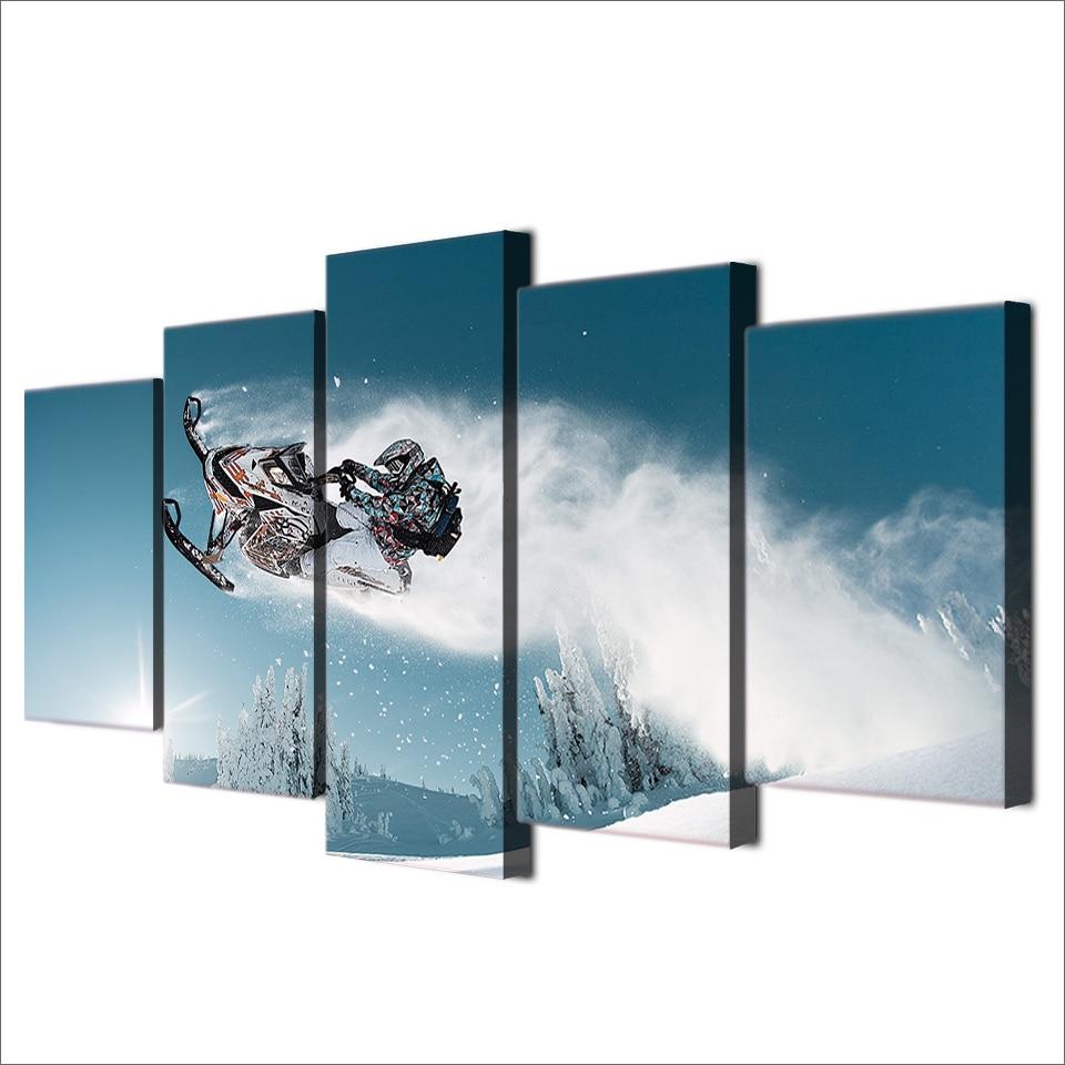 MOTONEIGE - Tableau mural sur toile imprimée - Art-Cadre.fr