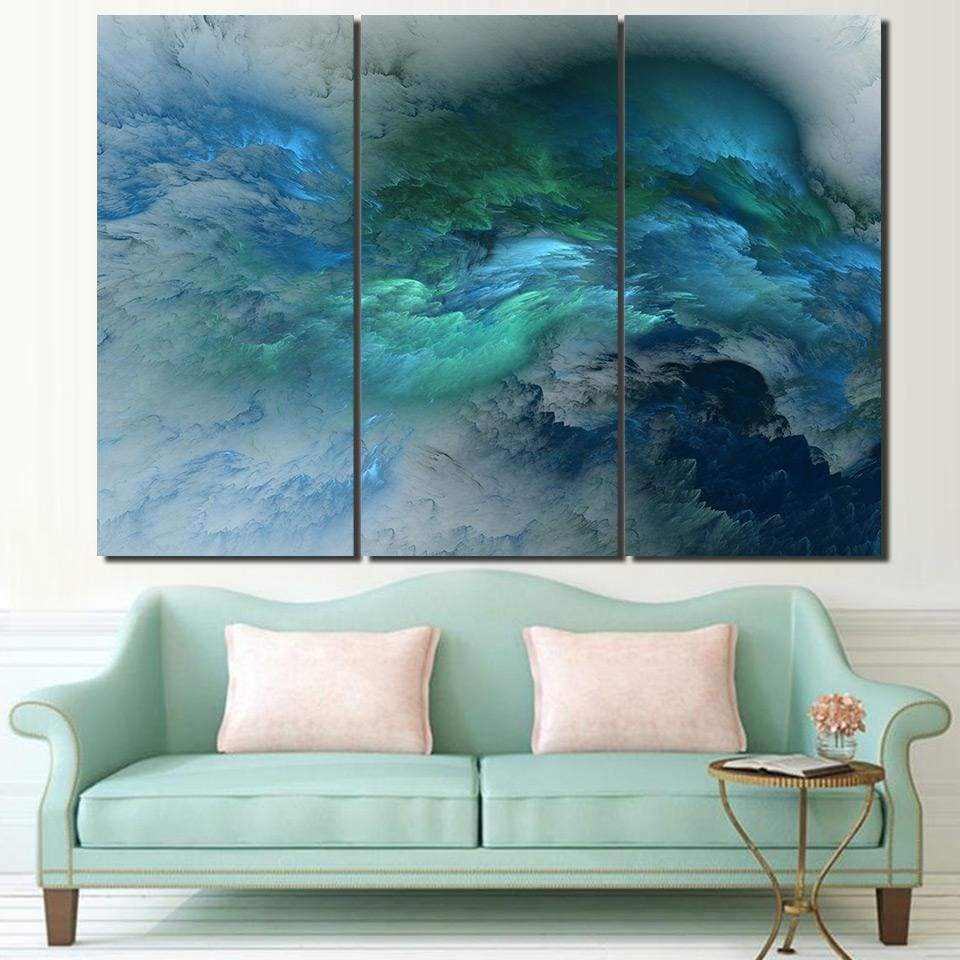 NUAGES TURQUOISES - Tableau mural sur toile imprimée - Art-Cadre.fr