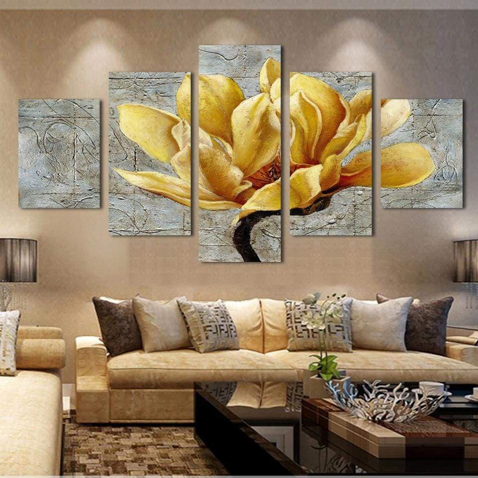 ORCHIDÉE JAUNE - Tableau mural sur toile imprimée - Art-Cadre.fr