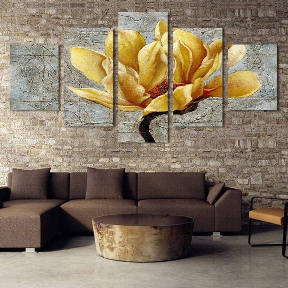 ORCHIDÉE JAUNE - Tableau mural sur toile imprimée - Art-Cadre.fr