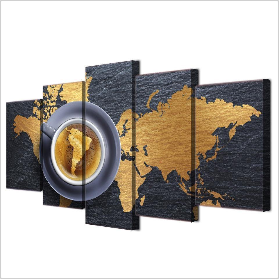 ORIGINE DU CAFÉ - Tableau mural sur toile imprimée - Art-Cadre.fr