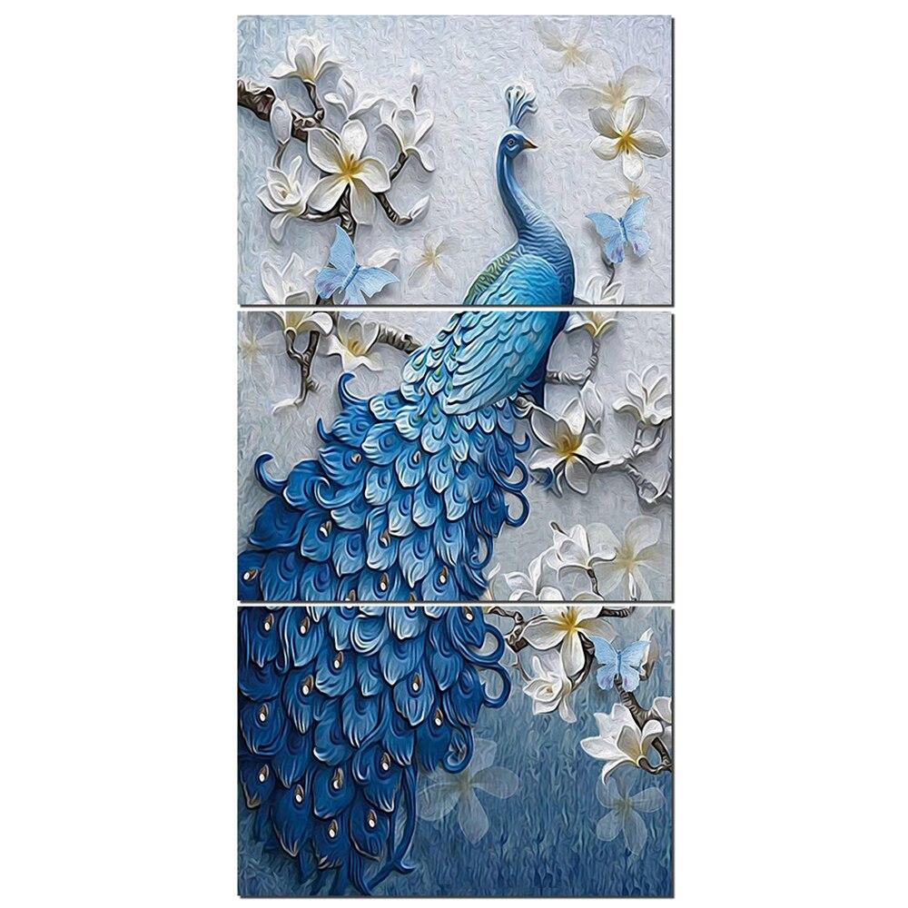 PAON SUR LA BRANCHE - Tableau mural sur toile imprimée - Art-Cadre.fr