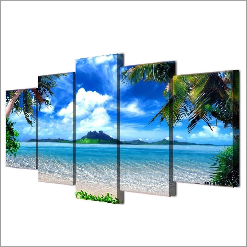PLAGE PARADISIAQUE - Tableau mural sur toile imprimée - Art-Cadre.fr