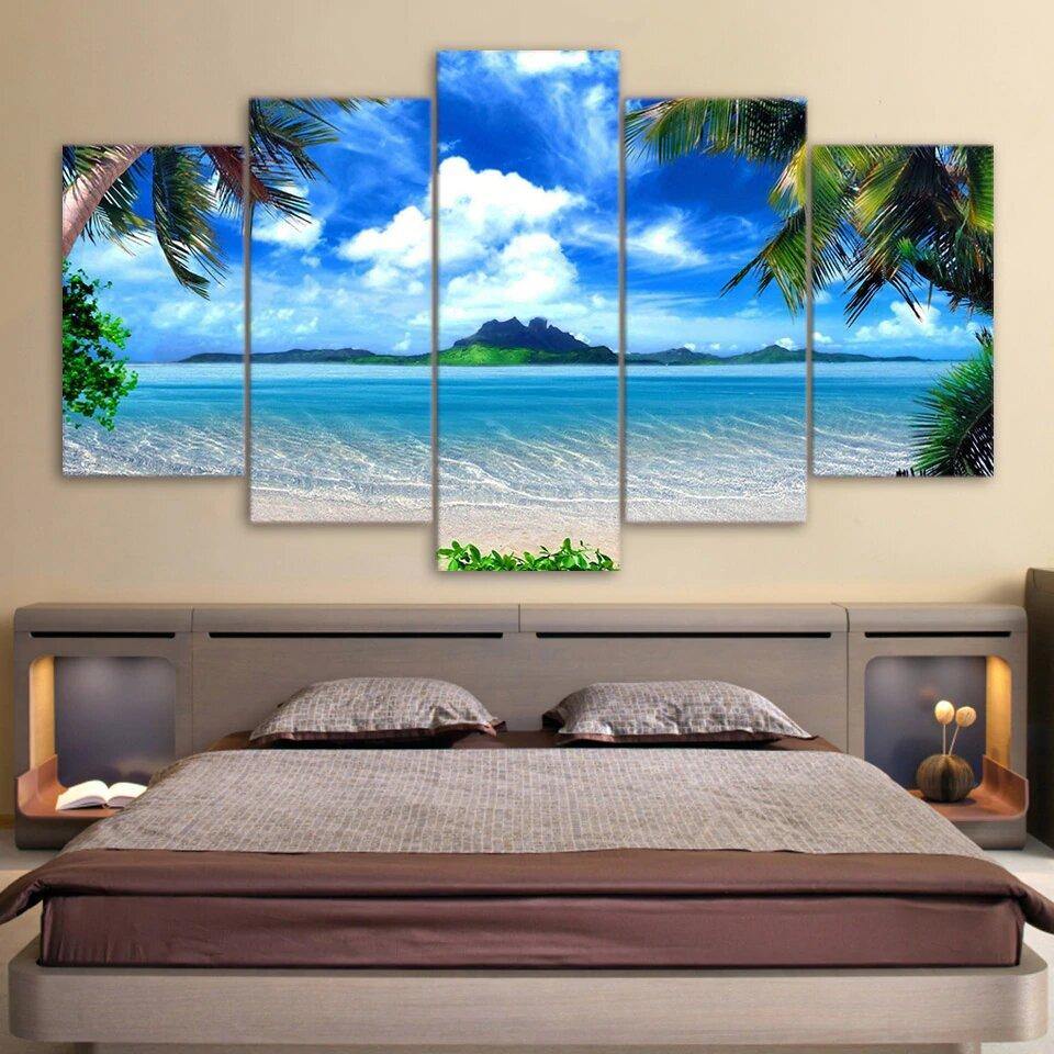 PLAGE PARADISIAQUE - Tableau mural sur toile imprimée - Art-Cadre.fr
