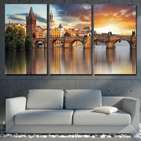 PONT CHARLES, PRAGUE - Tableau mural sur toile imprimée - Art-Cadre.fr