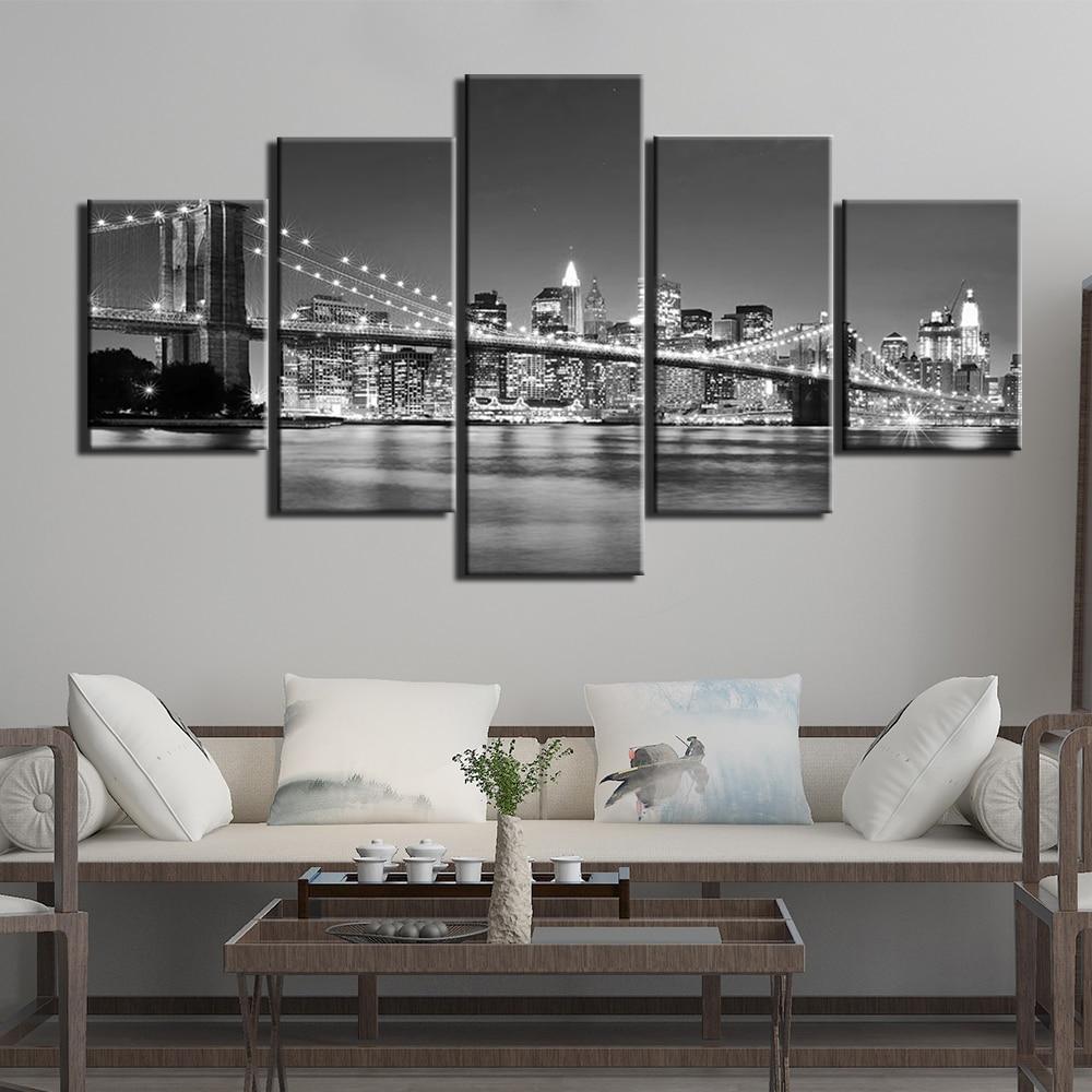 PONT DE BROOKLYN, NEW-YORK - Tableau mural sur toile imprimée - Art-Cadre.fr