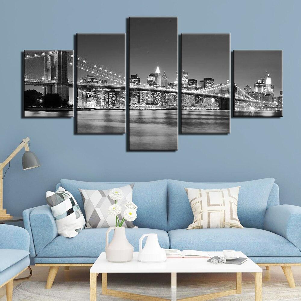 PONT DE BROOKLYN, NEW-YORK - Tableau mural sur toile imprimée - Art-Cadre.fr