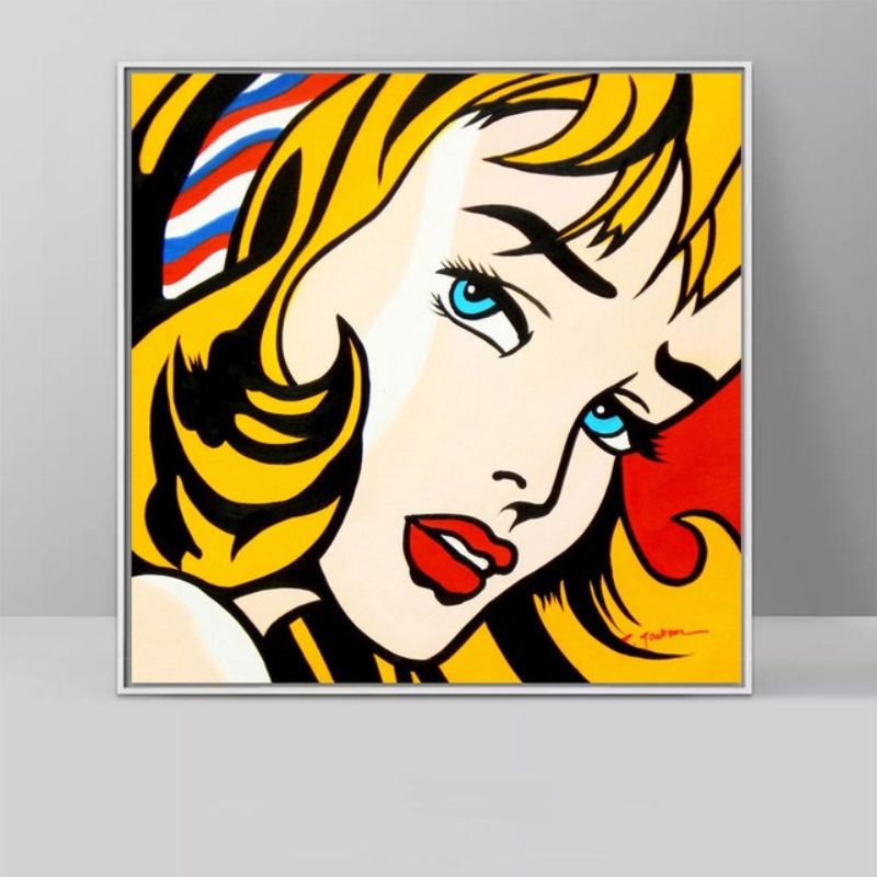tableau pop art femme toile