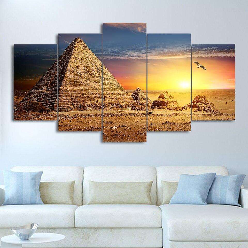 PYRAMIDES AU CRÉPUSCULE - Tableau mural sur toile imprimée - Art-Cadre.fr